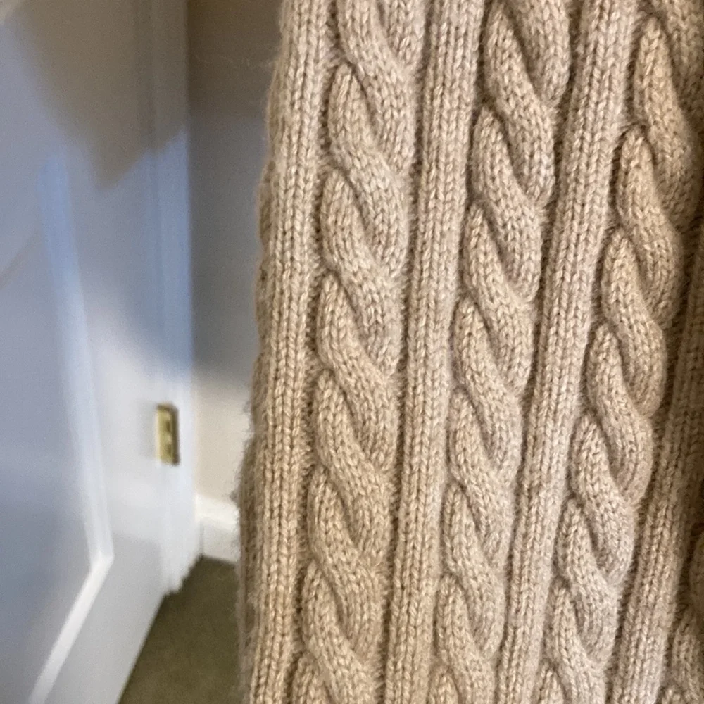 NWOT J.CREW BIEGE KNIT ZIP UP SWEATER
